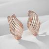 Luxus Roségold Farbe Tropfenohrringe für Damen Einzigartiger Natürlicher Zirkon Schmuck Hohe Qualität Täglicher Feinschmuck Geschenk