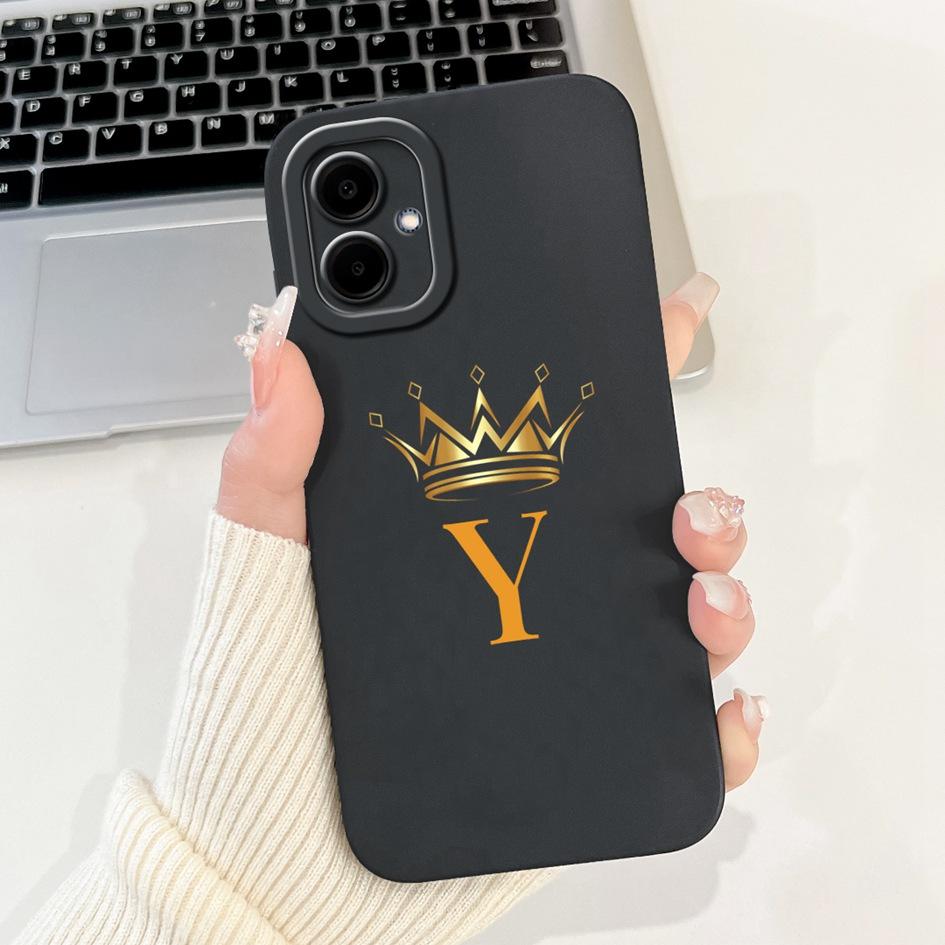 For Samsung Galaxy A06 Case 2024 Fashion Crown Letters Soft Silicon Back Cover For Samsung A06 SM-A065F SM-A065M A 06 Phone Case
