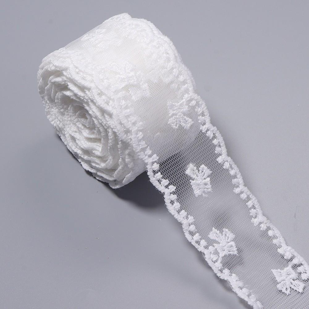 5Yards 4cm Width Lace Trim Ribbon 5 Yards Length Ribbon Trim Hollow Lace Ribbon Clothes Sewing