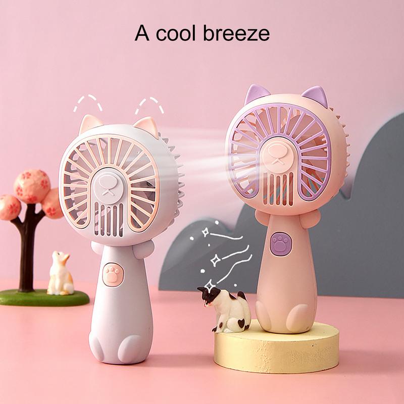 Personal Handheld Fan Mini Silent Desktop Student Fan Mini Silent Desktop Student Fan Cute Cat Personal Fan Small Hand Held Fan