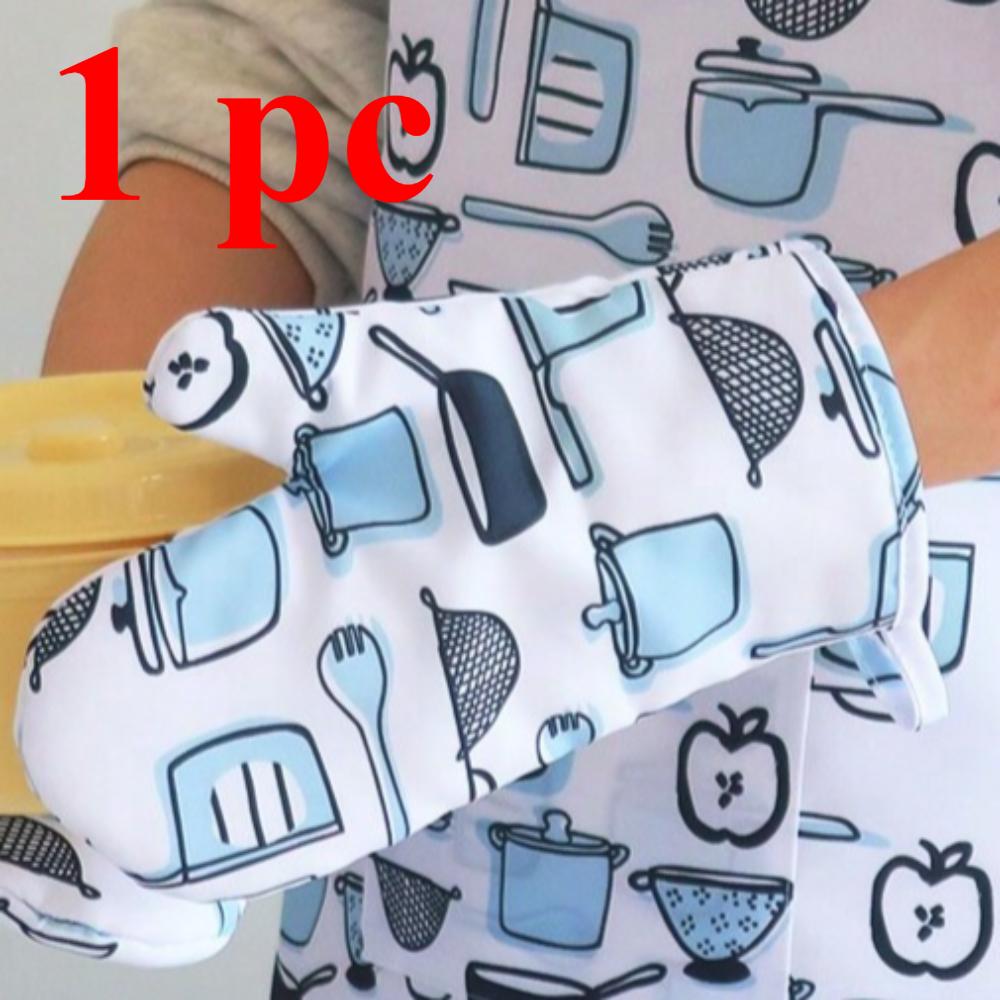 2025 New Style Anti Scalding High Temperature Resistance 100%linen Kitchen Oven Mitts Microwave Oven Gloves for Adult