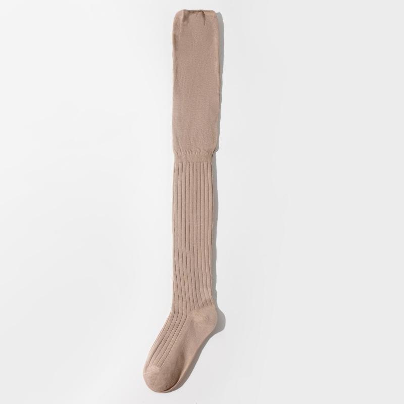 Knee Socks Women'S Autumn And Winter Miu Series Splicing Stockpile Socks Sweet Cool Babes Thigh Socks And Knee Gray Leg Socks