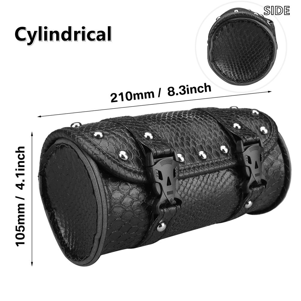 Crocodile Pattern Motorcycle Saddlebag Leather Luggage PU Bags Front Fork Tool Bag For Harley Sportster Chopper Bobber Cruiser
