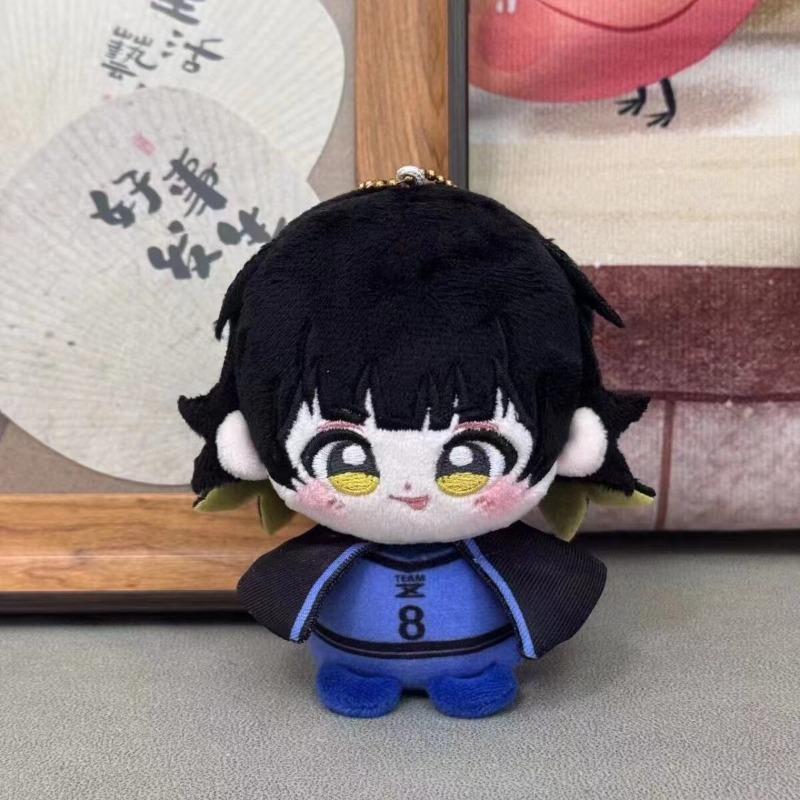 10cm Blauwe Lock Pluche Poppen Set Kawaii Katoenen Knuffeldier Anime Figuur Pluche Sleutelhanger Hanger Voor Fans Verzameling Verjaardagscadeau 10cm