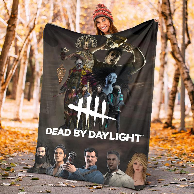 Dead by Daylight Flannel Blanket Soft Warm All-Season Throw, Design for Camping, Car Travel, Hiking Sofa, Bed, Office Perfect Gift for Parties