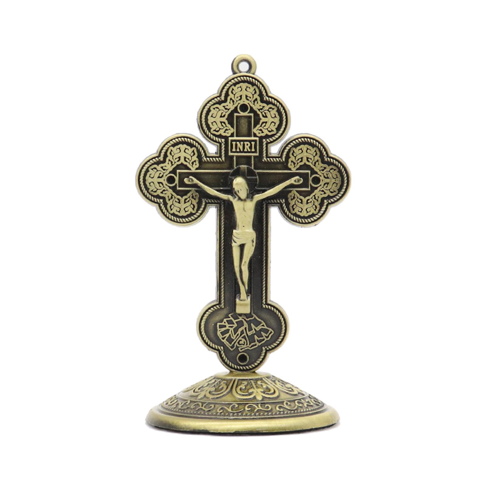 

Религиозный крест Церкви Главная Полка Настольное украшение для украшения молитвенной комнаты Настольный дисплей Украшение автомобильного брелока 4