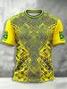 2026 Brazil Style Soccer Jersey Men's Quick Dry Breathable Football Training Top Slim Fit Short Sleeve O-Neck for Match Casual