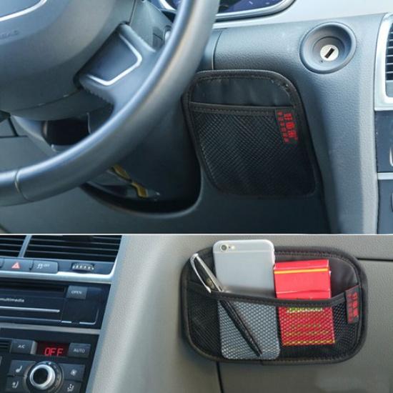 Car Storage Net Bag Leather Pocket Multi-use Seat Organizer Phone Hanging Bags