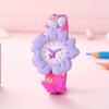Cute 3D Flower & Butterfly Watch with Soft PVC Case - Youngsters's Learning Clock, Analog Quartz Movement Wristwatch for &, - (Low Voltage)