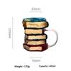 Creative Painted Book Mug 11oz Novelty 3d Painted Books Coffee Mug Unique Colorful Resin Books Stack Coffee Cup Collection Gifts