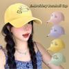 Korean Letter Baseball Cap Embroidery Snapback Cap Adjustable Cat Peaked Cap  Summer
