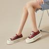 Platform Canvas Shoes New Autumn Retro Soft-soled Muffin Heightening Board Shoes Black Shoes Spring and Autumn