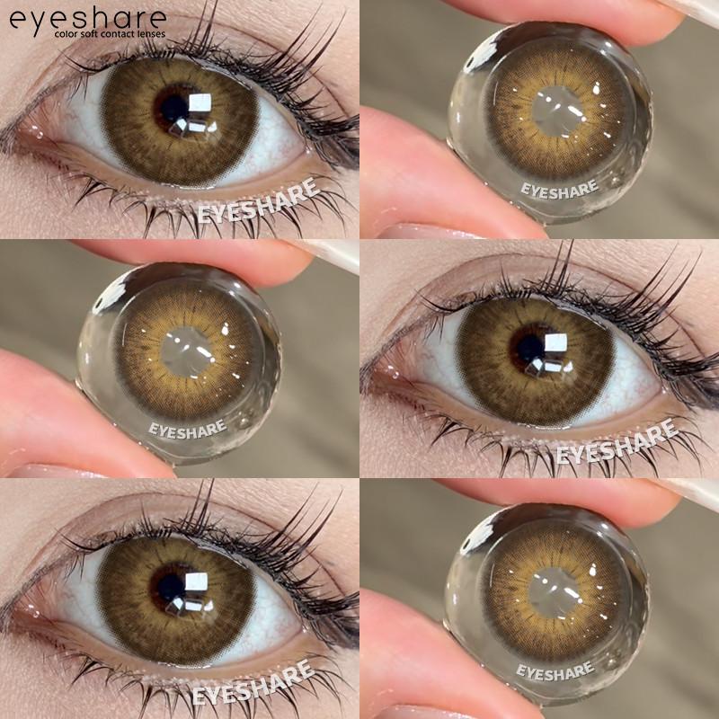 COD Eyeshare 1 Pair Blackspot Gray Contact Lenses for Eyes Natural Brown Eye Softlens Yearly Blue Lens Green Contacts
