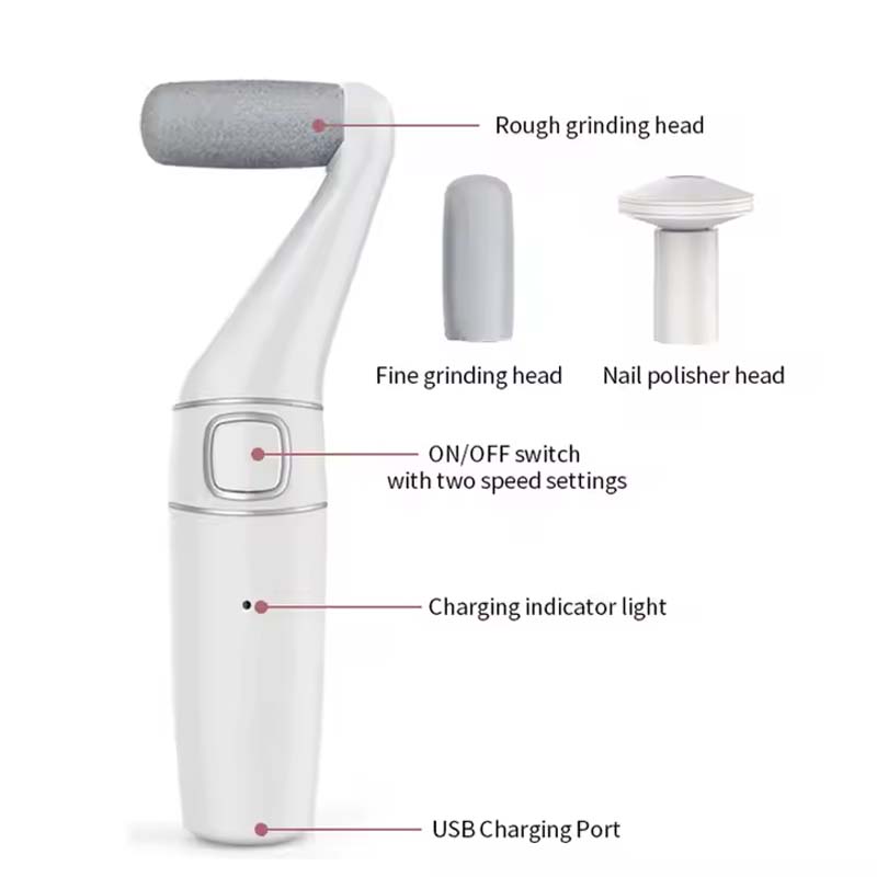 Professional Hot Selling Waterproof Rechargeable USB Charging Electric Callus Remover Electronic Foot File