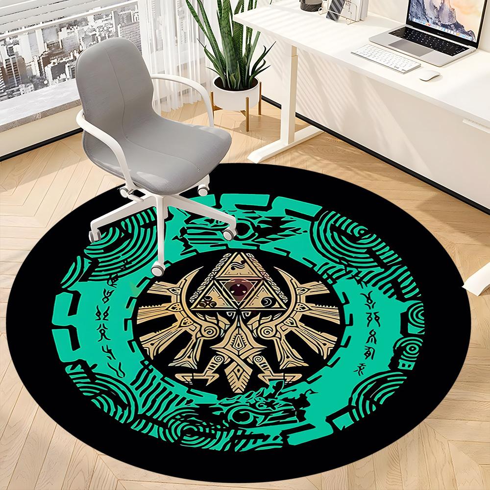 Legend of Zelda Office Round Area Rug,  Under Office Chairs Bedroom Living Room Home Decor A0908171