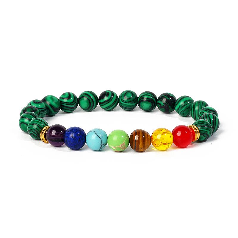7 Chakra Diffuser Bracelets Men Women Natural Lava Stone Crystal Healing Anxiety Jewelry Mandala Yoga Meditation Bracelet Gift