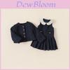 Girl Winter Dress Set With Thick Polyester Fabric For Age 3 To 8 Years
