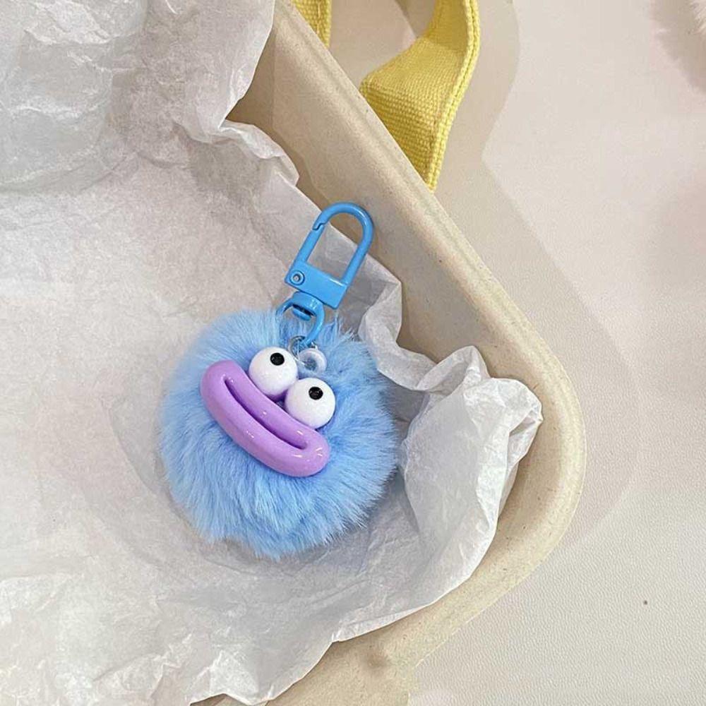 Sausage Mouth Plush Funny Clown Keychain Ugly Cute Big Mouth Plush Pendant  Best Friend Gift