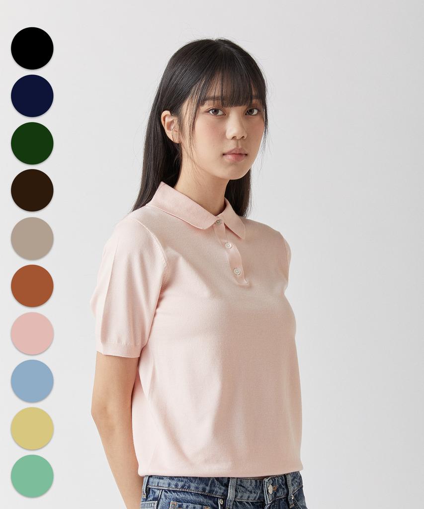 MANNERGRAM Technova Solis Collared Short Sleeve Knit - 10 Colors (Type A)