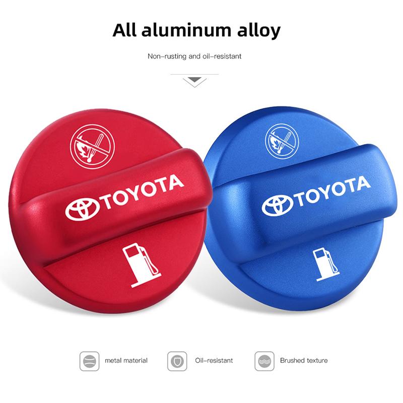 AAAL1 Metal Car Fuel Tank Cap Cover Dirt and Scratch Resistant for Toyota RAV4 Highlander Prado Crown Exterior Styling Accessories
