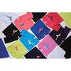 Mizuno Training Wear Short Sleeve T-Shirt with Big Logo, Moisture-Wicking, Quick-Drying, 32JA8155, Lime Green x Magenta, Size M (Japan)