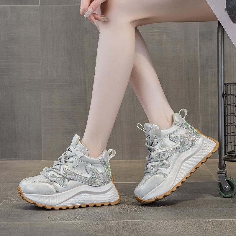 9973 leather high-top shoes children's new versatile spring and autumn platform sports and leisure shoes