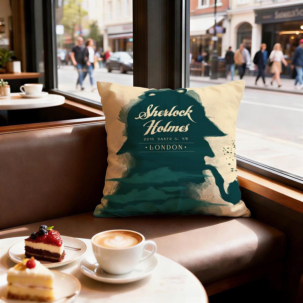 Literary Sherlock Holmes Cushion Cover Decorative Cushions Covers Cover Sofa x Pillow Piece x x Pillowcase