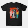 Abstract Graffiti Penguin King T Shirt Vintage Versatile Fashion Unisex Casual Slightly Stylish Streetwear