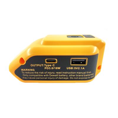 Nieuwe vervangende DCB090-voedingsbron voor Dewalt 20v Max 18V-batterijadapter met USB en TYPE-C LED-werklamp
