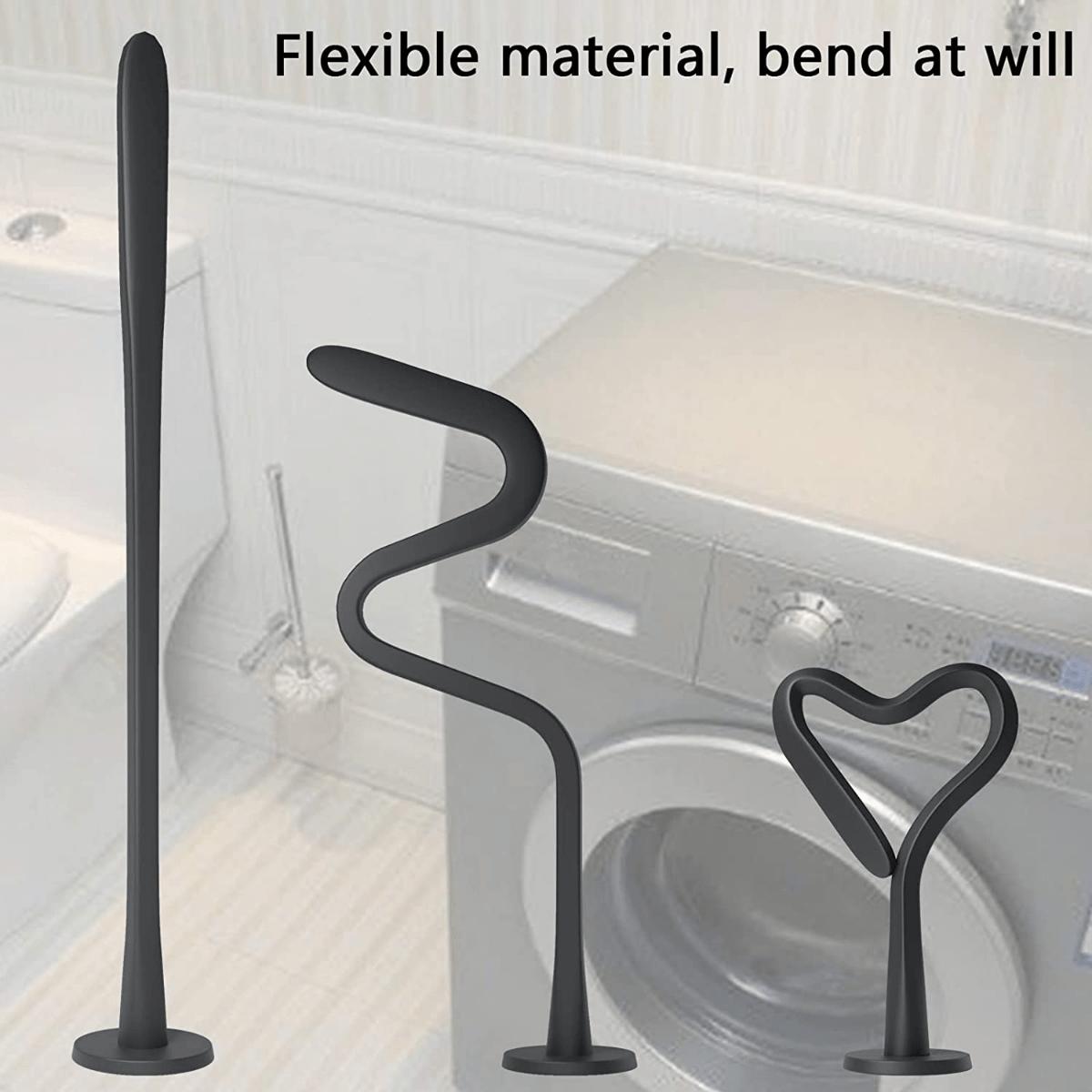 n-Magnetic Washer Door Prop-Stabilizer for Front Load Machines-Easy-Install, Flex Design-Fits Most Washers & RV Laundry Doors bianco