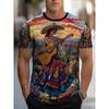 Herremode 3D-printet Herre T-shirt Rund Hals Kort Ærme Trendy Streetwear