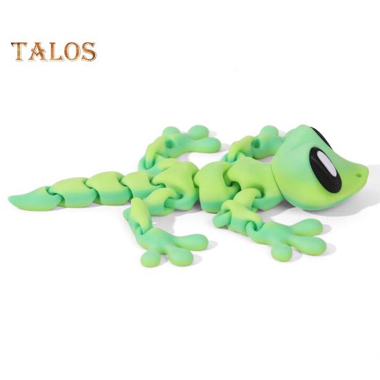 3D Printed Gecko Toy Magnetic Articulated House Lizard Figurine Animal Fidget Toy for Refrigerator Magnet Computer Monitor Decor