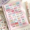 16Sheets DIY Decorative Sticker Book Cartoon 1000+ DIY Material Scrapbooking Stickers PET Washi Paper Journal Sticker Decoration