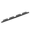 2 Pair of Stainless Steel Stove Crevice Cover Adjustable Filler Counter Guard Black