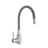 Nila Laveo Brushed Steel/Gray Floor-standing Sink Tap with Flexible Spout