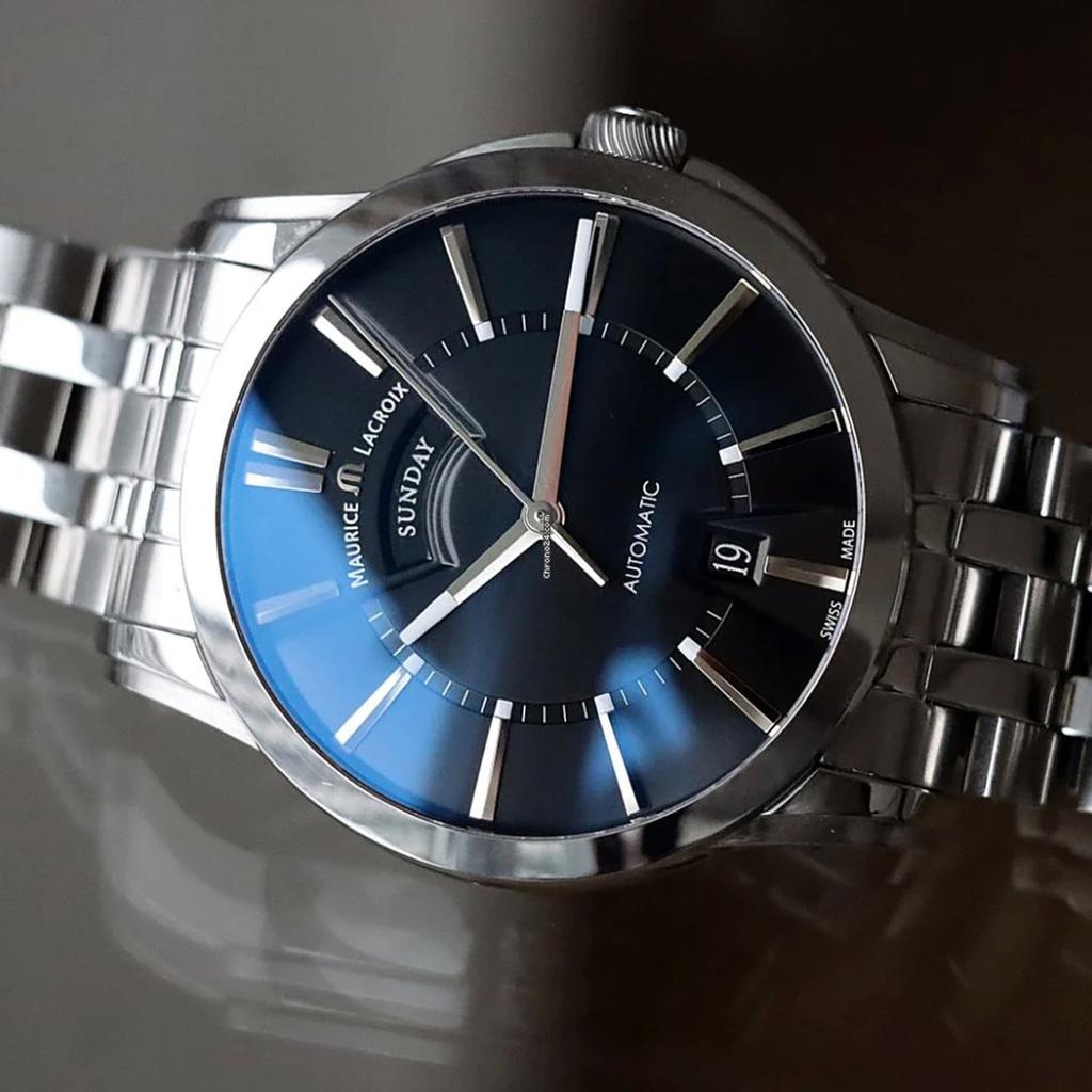 [MAURICE LACROIX] Pontos Day Date Automatic Men's 41mm Metal Band PT6158-SS002-43E
