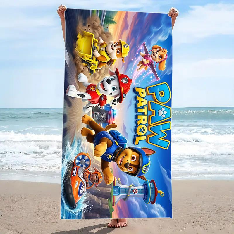 Paw Dogs Print Beach Towel, Large Soft Quick Dry Towel for Beach Camping Swimming