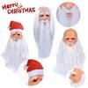 Christmas Haired White Old Man Santa Claus Latex Headgear Mask Role Play Props