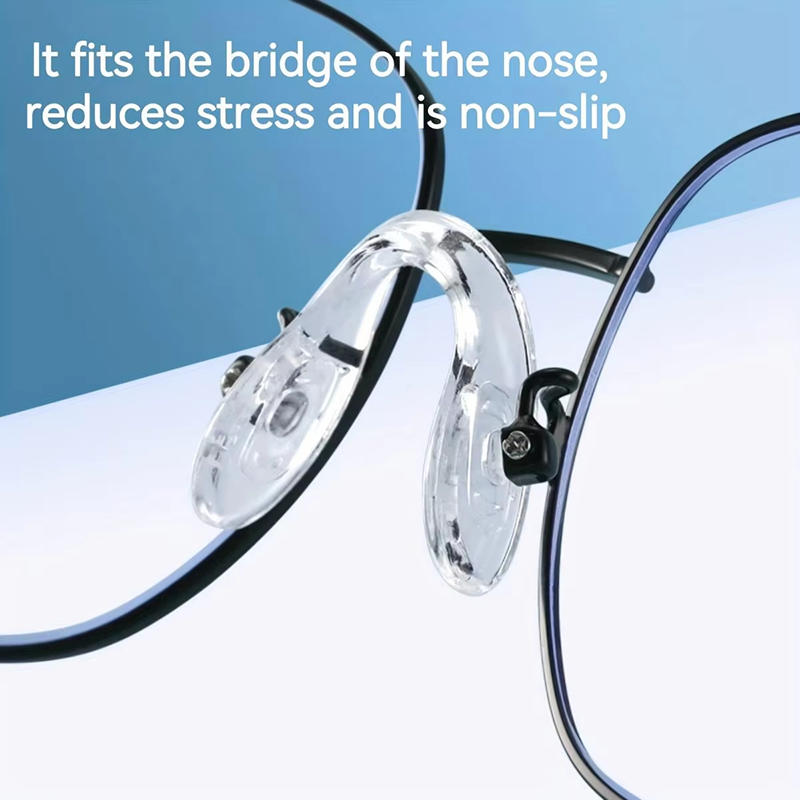 5/8 Stück Transparente Erwachsene Integrierte U-förmige Brillen Nasenpads Universelle Silikon Anti-Rutsch Brillen Nasenstegband Ersatz