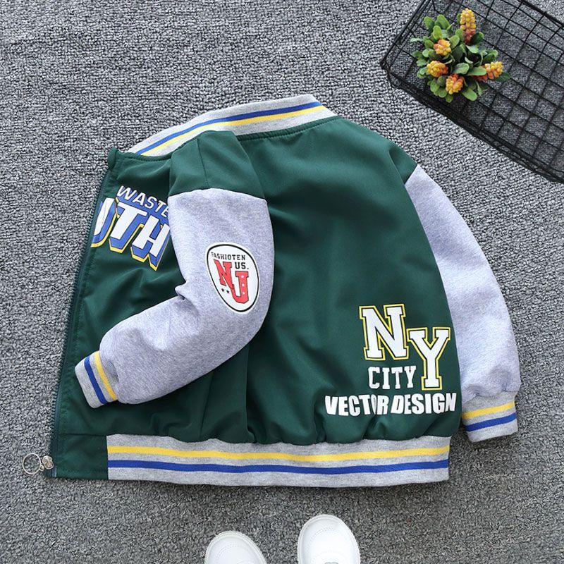 Baby Boys Coat Spring Autumn Fashion Boys Baseball Uniform Birthday Present Sports Jacket 2-7 Years Children Outerwear Clothing