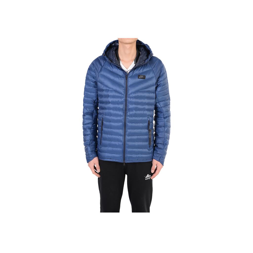 Nike Serie Estilo de Vida Deportivo Chaqueta Plumífero Cálida con Capucha y Cremallera Hombre Chaquetas Azul Oscuro 943373-423