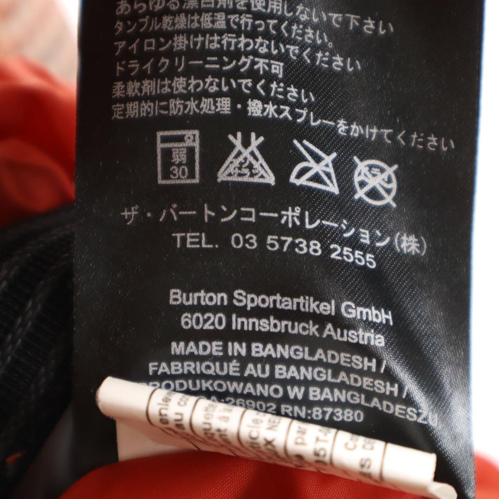 BURTON snow board Wear Setup M Orange series ski wear Men's Used