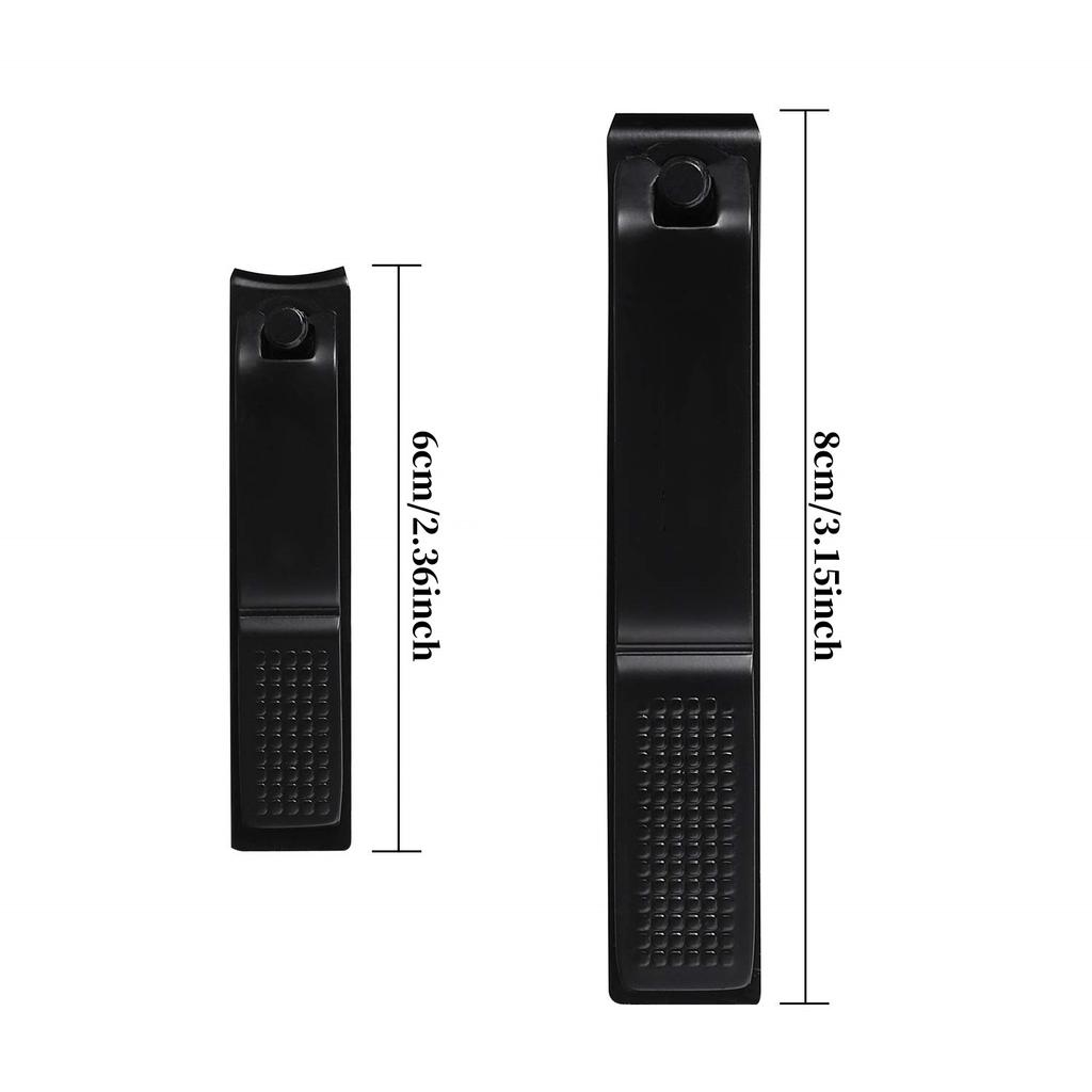 Black Nail Clippers Stainless Steel Nail Cutter Thick Scissor Plier Toenail Fingernail Professional Manicure Trimmer NailArt