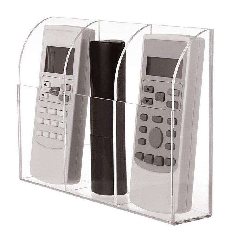 TV Remote Control Holder Wall Hanging Mount Acrylic Organizer Acrylic Stand Box Storage Home Organizer