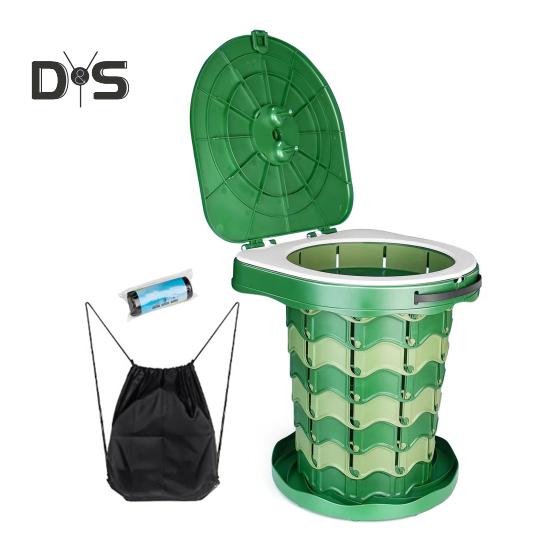 

Выдвижной портативный туалет с большой грузоподъемностью, регулируемой высотой, портативный туалет для кемпинга, для использования в чрезвычайных ситуациях армия зеленый