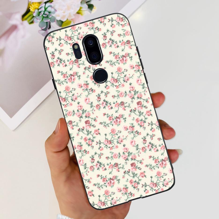 Para LG G7 thinQ Funda G710EM LM-G710 G710 Cubierta Pintada de Lujo Fundas de Teléfono de Silicona Suave Para LG G7 ThinQ Cubiertas Traseras 6.1'' Parachoques