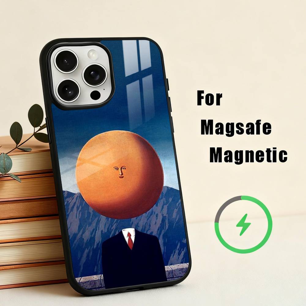 R-Rene M-Magritte A-Art   Phone Case For iPhone17,16,15,14,13,12,11 Plus,Pro Max Magnetic For Magsafe Wireless Charging