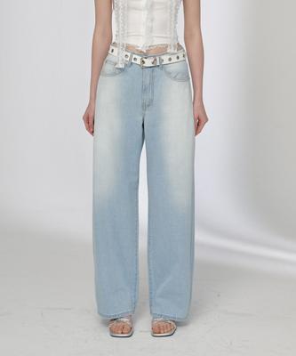 Beoteuneob Daily Washed Wide Denim Pants