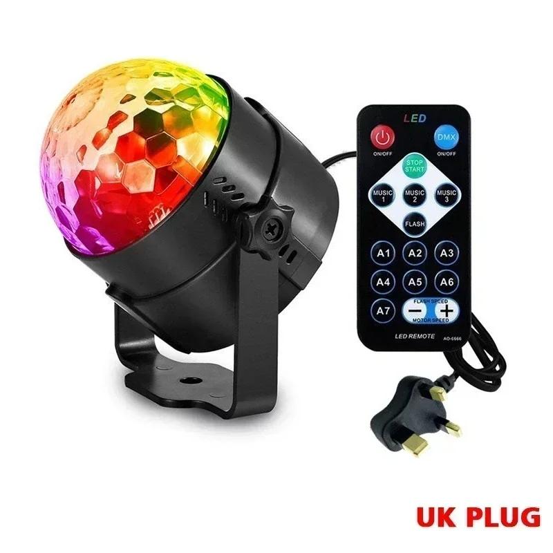 LED Crystal Color Magic Ball Lights Rotating RGB LED Stage Light Bulb Lamp for Ktv Bar Disco Party DJ Christmas Effect Decro