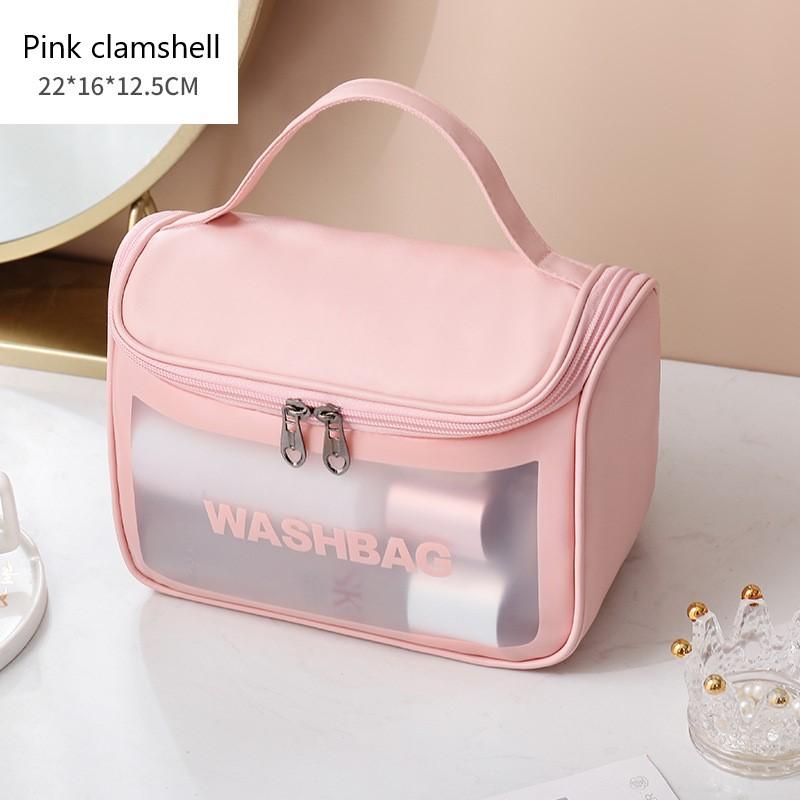PU Women Travel Storage Bag Cosmetic Bag Makeup Bag Travel Organizer Bags Waterproof Washbag Transparent Cosmetic Cases